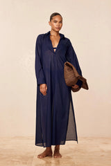 Kokomo Kaftan - Midnight Cotton Voile