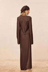 Marabella Kaftan - Espresso Tissue Jersey
