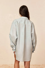 La Jolla Linen Shirt - Light Slate Linen