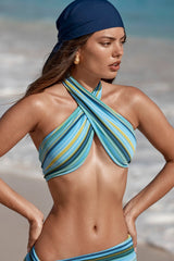 Ramatuelle Top - Sardinia Stripe Azure