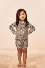 Bondi Rashguard Kids - Black Gingham