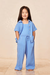 Pacific Beach Shirt Kids - Azure Crinkle