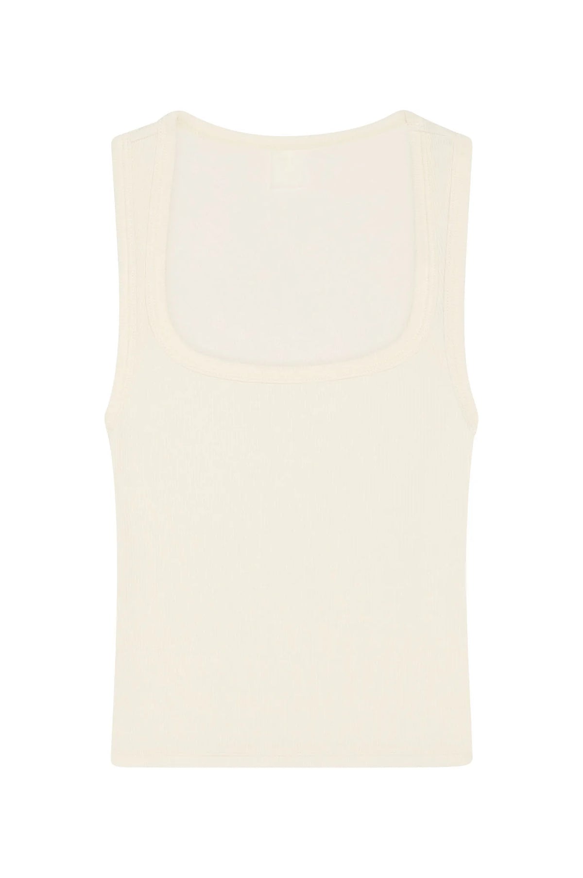 Tash Tank Long - Ivory Lightweight Rib