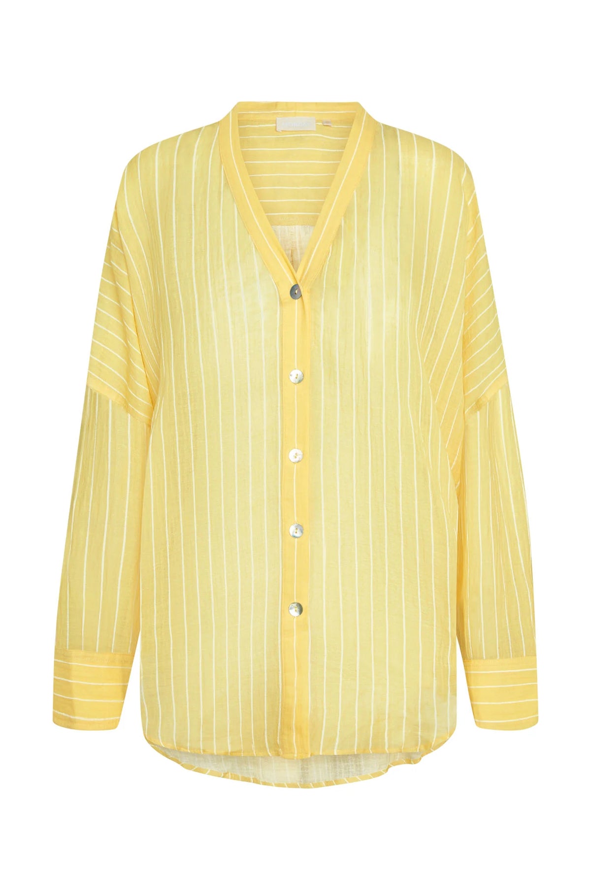 Barcelona Tunic - Meyer Stripe Crinkle Linen