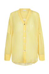 Barcelona Tunic - Meyer Stripe Crinkle Linen