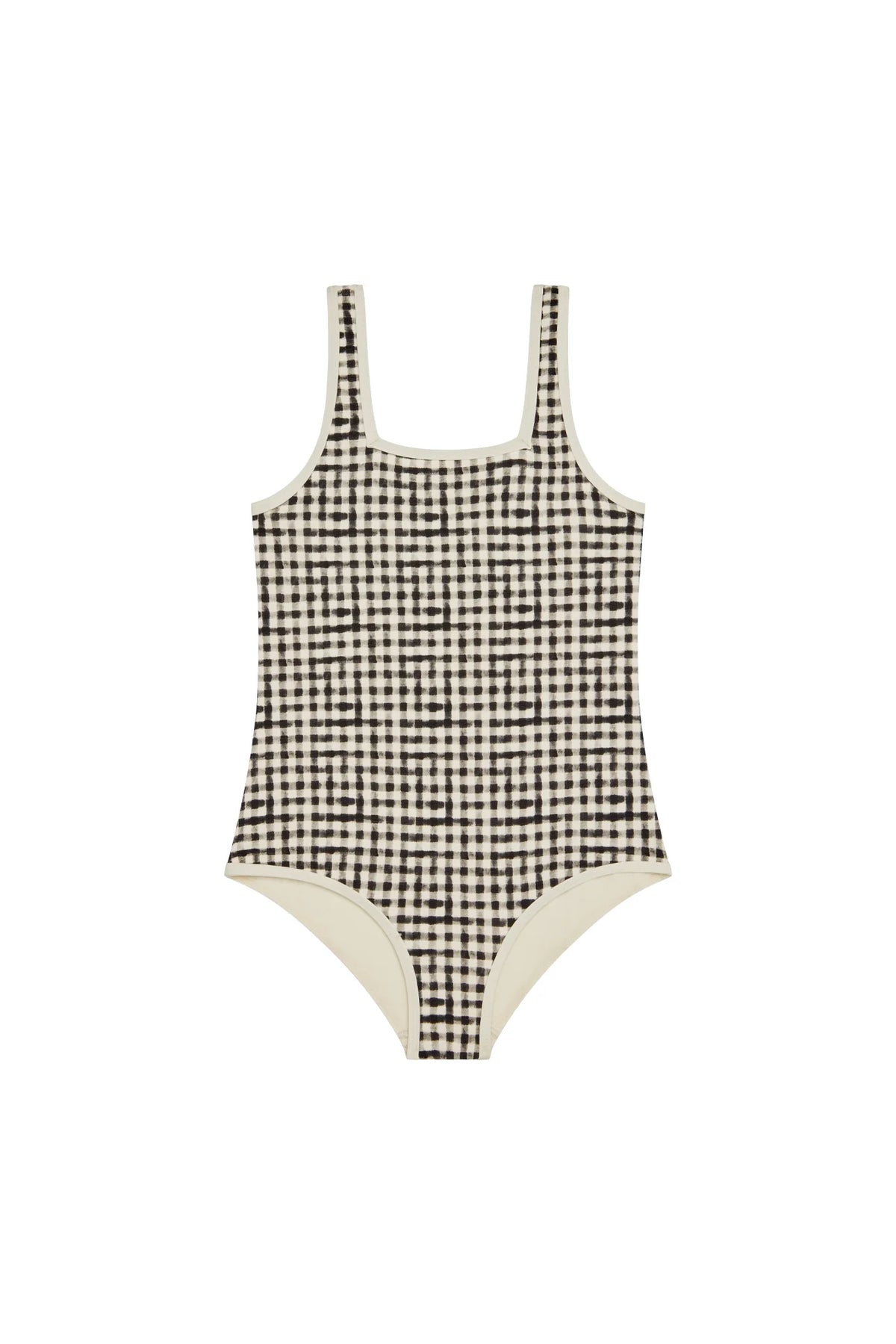 Corfu One Piece Kids - Black Gingham