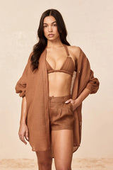 Casablanca Short - Caramel Linen