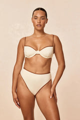 Capri Top Color Block - Ivory/Caramel