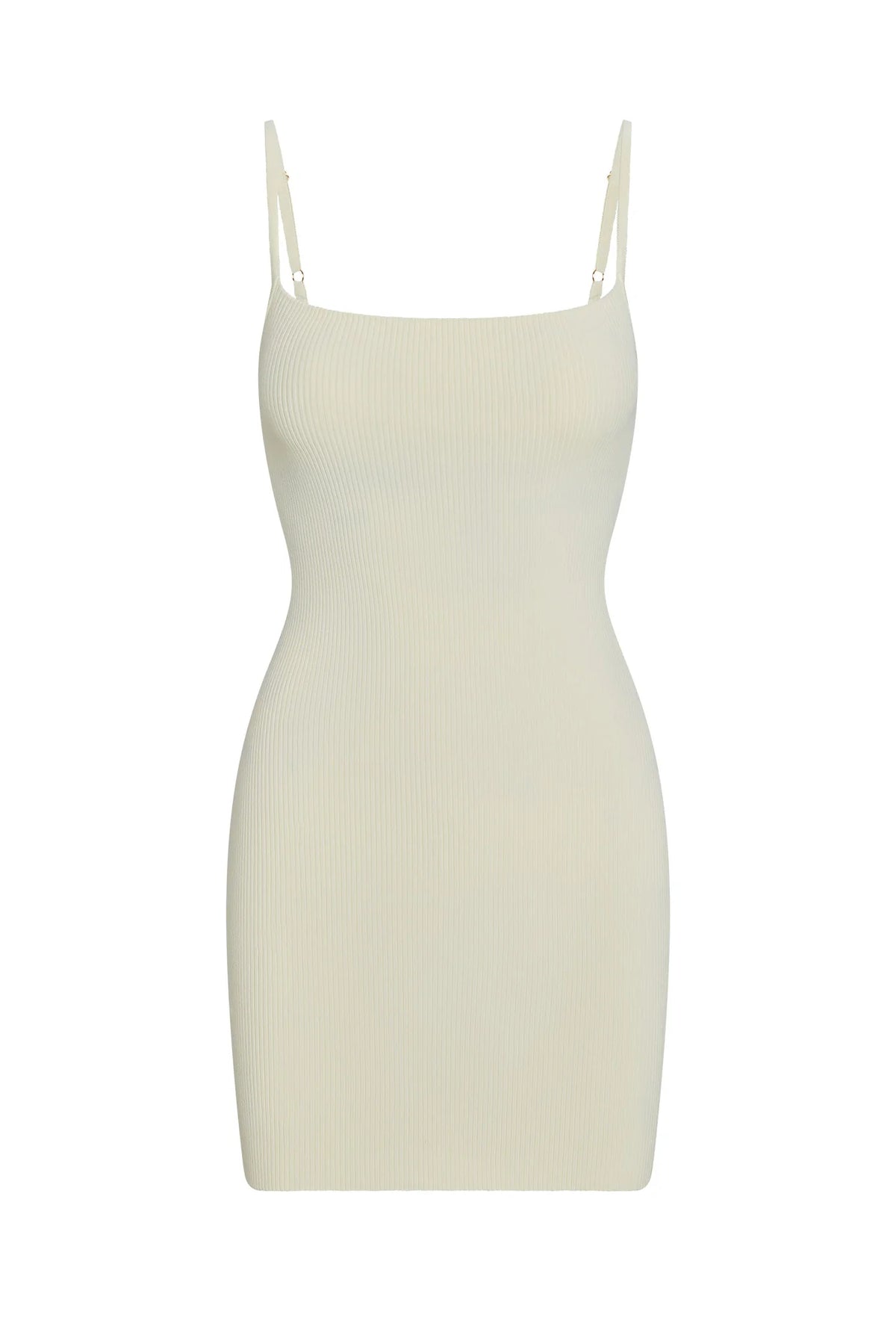 Provence Mini Dress - Ivory Knit Rib